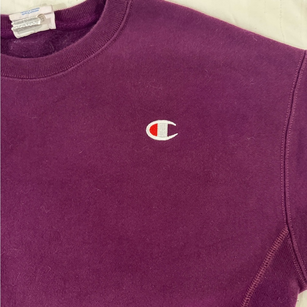 VINTAGE CHAMPION REVERSE WEAVE SWEATSHIRT CREWNECK SIZE LARGE PURPLE 90S - Picture 3 of 4
